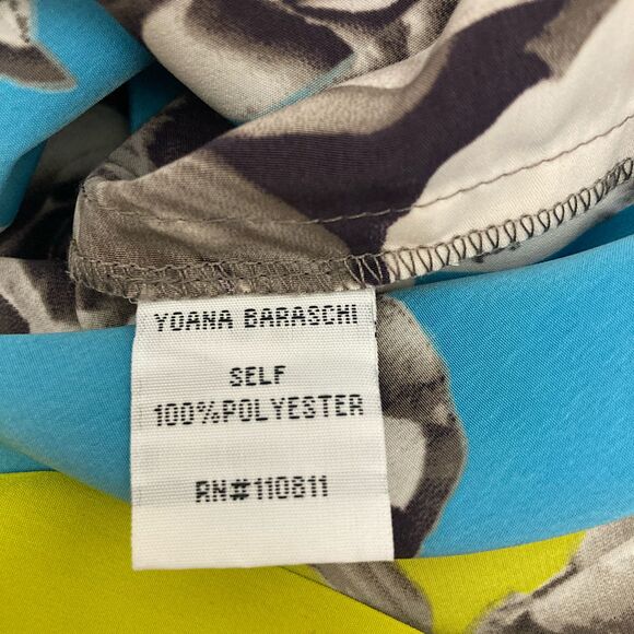 Yoana Baraschi Anthropologie Floral Colorblock Midi Dress S - Picture 15 of 16